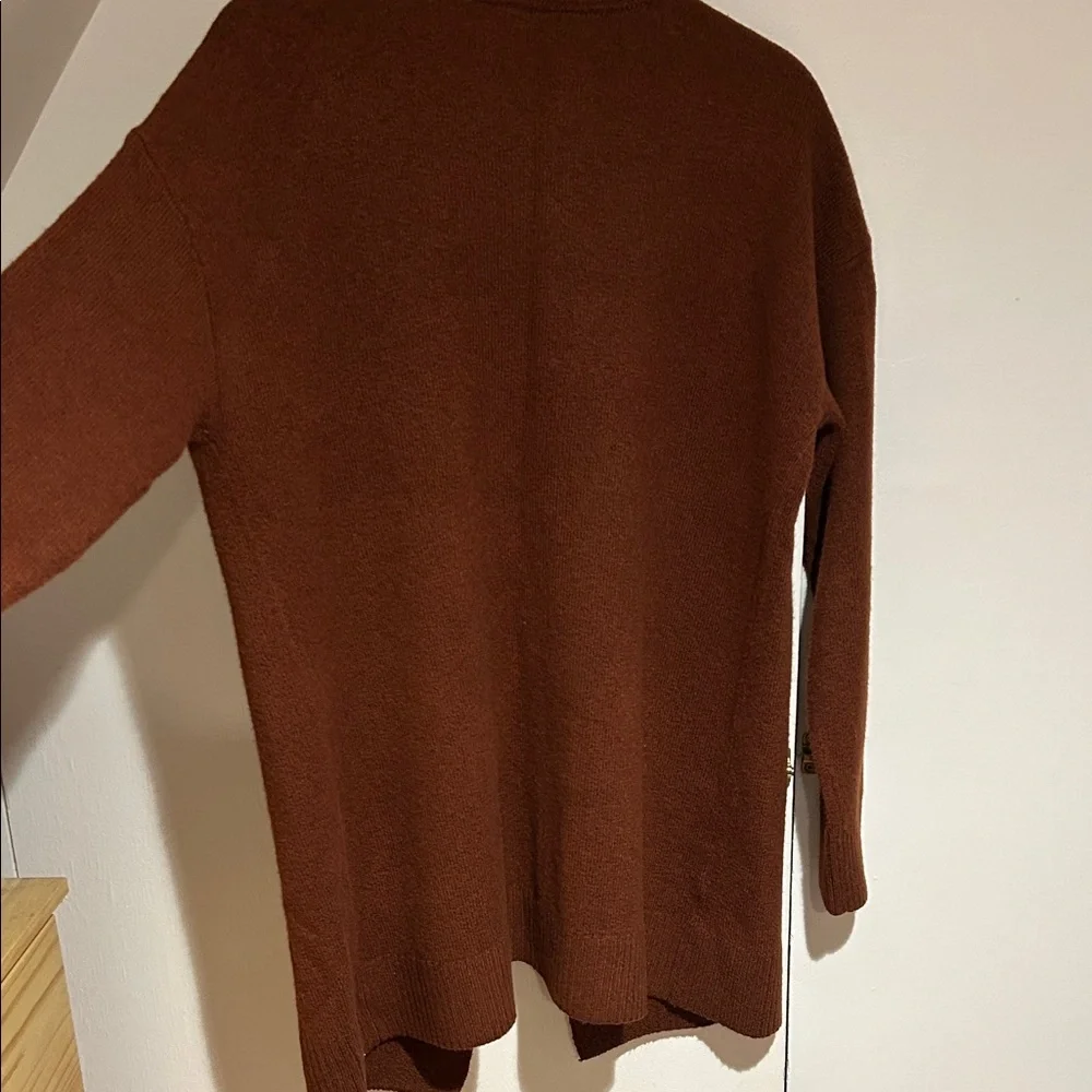 LOFT Women's Rich Brown Open Cardigan - Picture 4 of 4